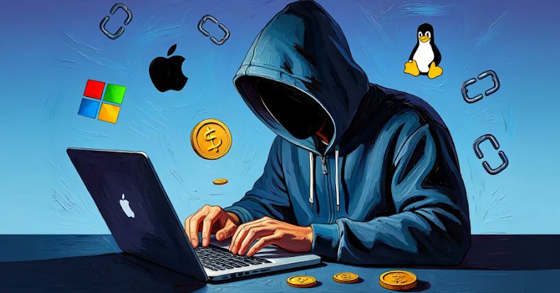 TheHackersNews's tweet card. Researchers found a fake Ethereum helper package on crates.io that secretly downloaded OS-specific payloads and executed them on developer machines.