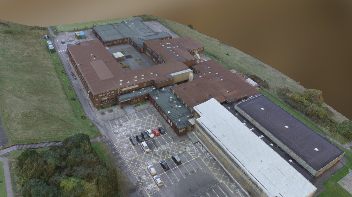 bimsurveys's tweet card. Drone survey of a school in South Wales - 3D model by Nick Russill...