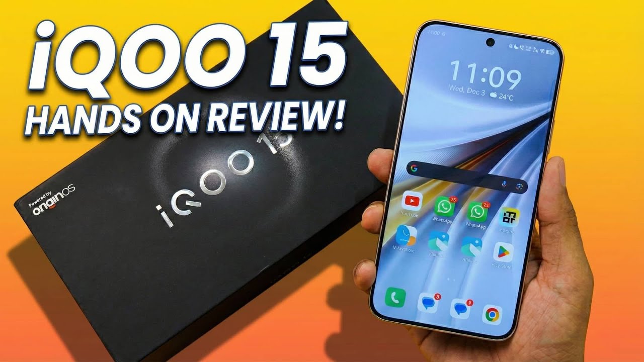 geekyranjit's tweet card. iQOO 15 Hands On Review - Better than OnePlus 15?