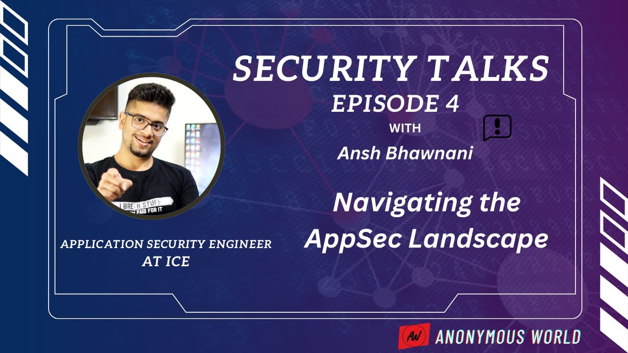 Uchiha__Vin's tweet card. Present and Future of AppSec with Ansh Bhawnani | @BittenTech |...