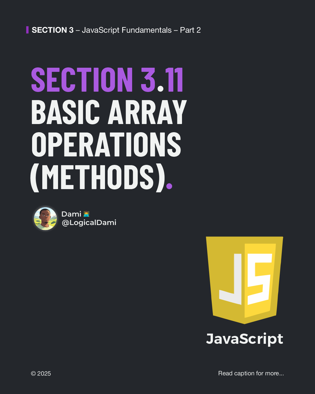 LogicalDami's tweet card. Learning JavaScript