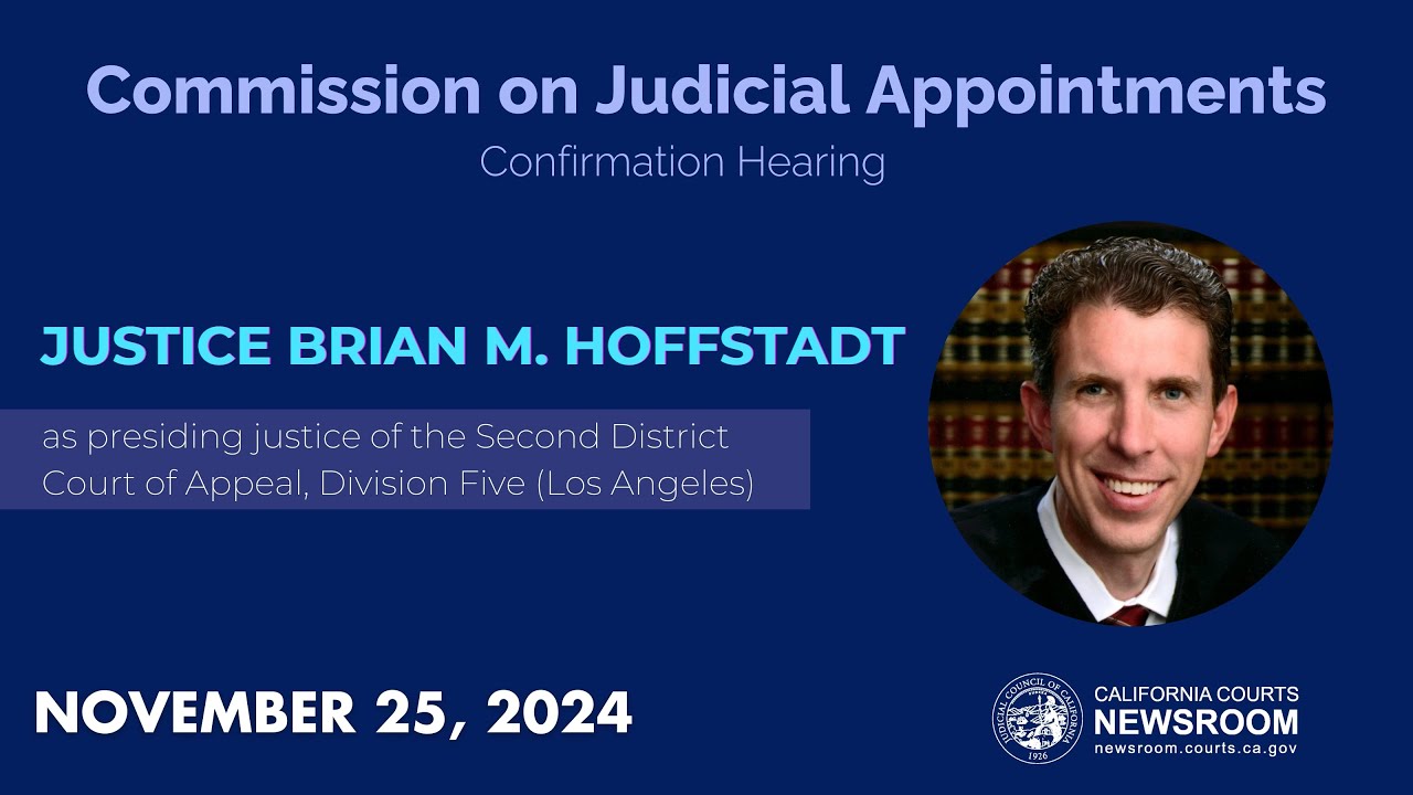 changesq's tweet card. Commission on Judicial Appointments: Justice Brian M. Hoffstadt