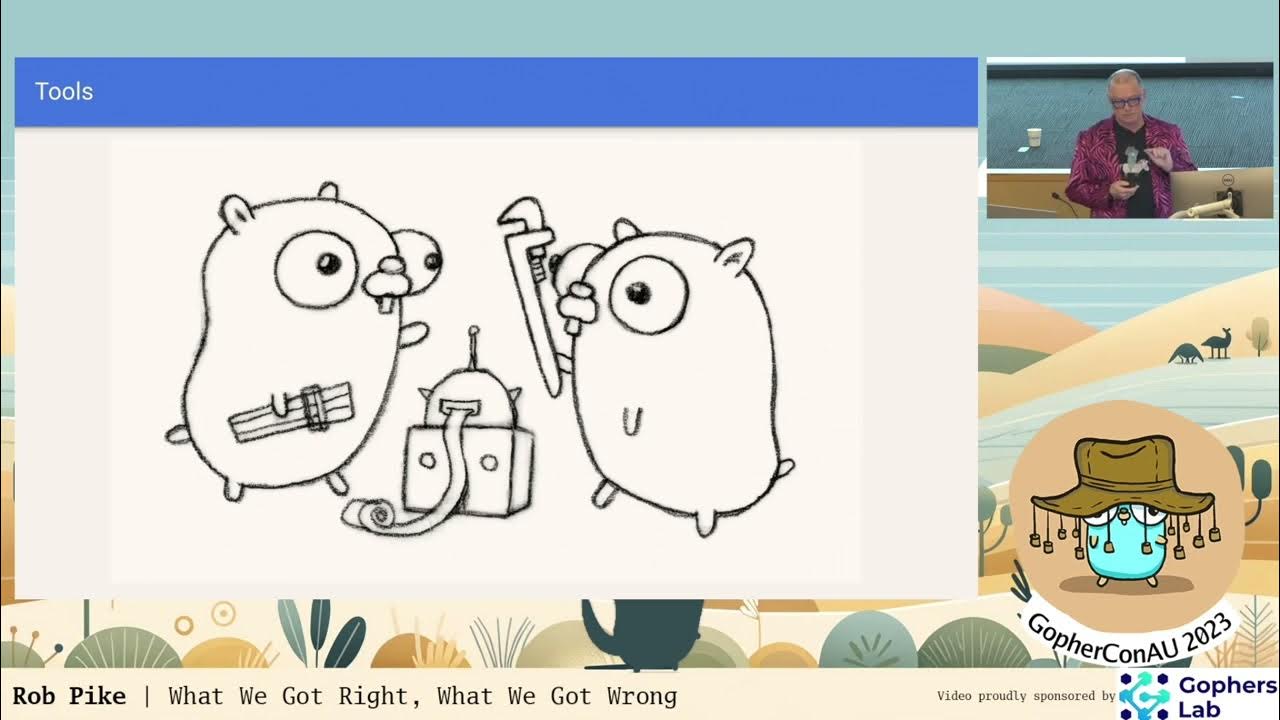 jboursiquot's tweet card. 19. Rob Pike - What We Got Right, What We Got Wrong | GopherConAU 2023