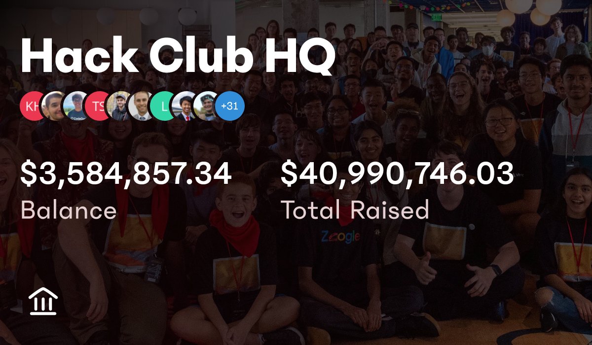 inazarova's tweet card. Hack Club HQ's finances have been made public on HCB so you can see how their money is spent.
