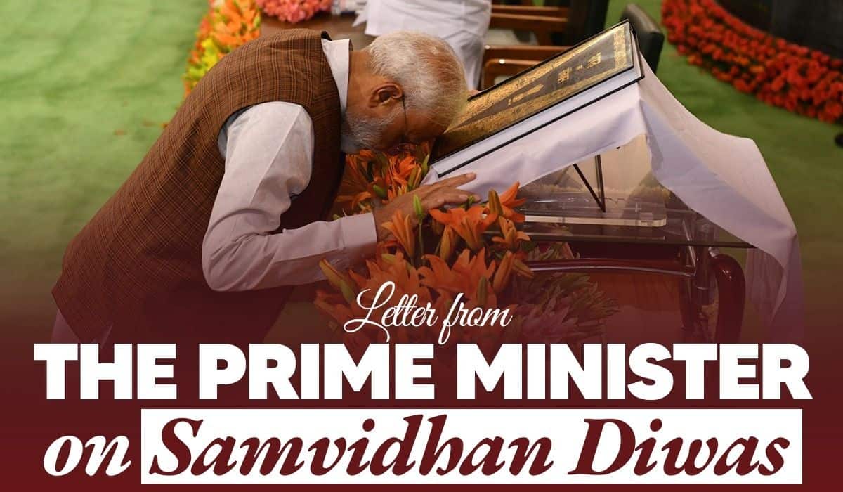 narendramodi's tweet card. On Samvidhan Diwas, addressing a letter to the 140 crore citizens, PM Modi said, “26th November is a day of immense pride for every Indian. It was on this very day in 1949 that the Constituent...