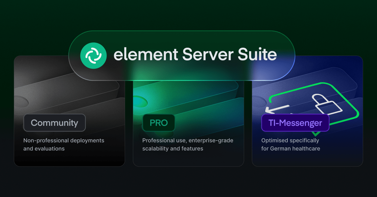 element_hq's tweet card. ESS - Element’s distribution for Matrix deployments