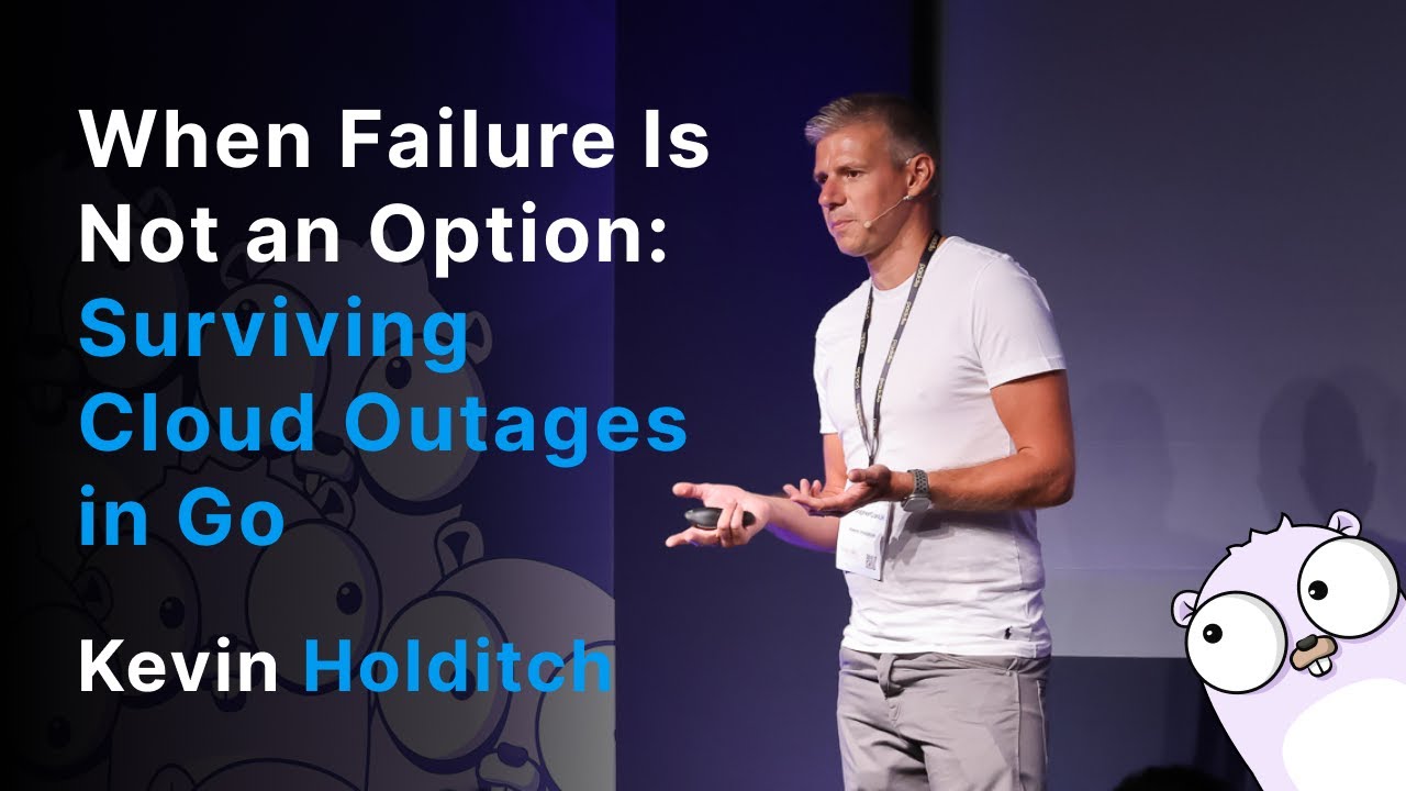 synadia's tweet card. When Failure Is Not an Option: Surviving Cloud Outages in Go - Kevin...
