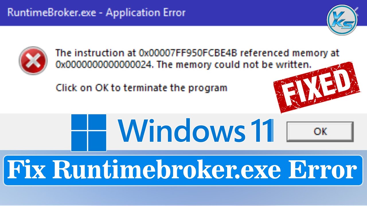 vksytc's tweet card. ✅ How To Fix Runtimebroker.exe Error in Windows 11