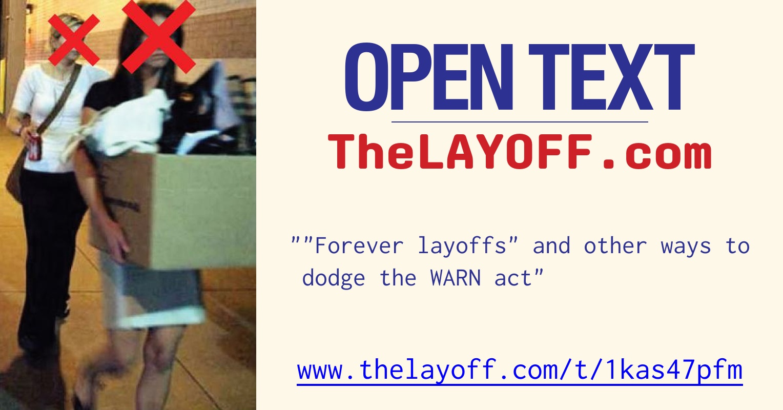 LayoffThe10104's tweet card. See full discussion thread at TheLayoff.com