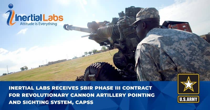 DefenseAdvance's tweet card. Inertial Labs, Inc. has been awarded an SBIR Phase III contract by the Army Applications Laboratory of Army Futures Command to supports the development, design, and fabrication of the Cannon Artill...