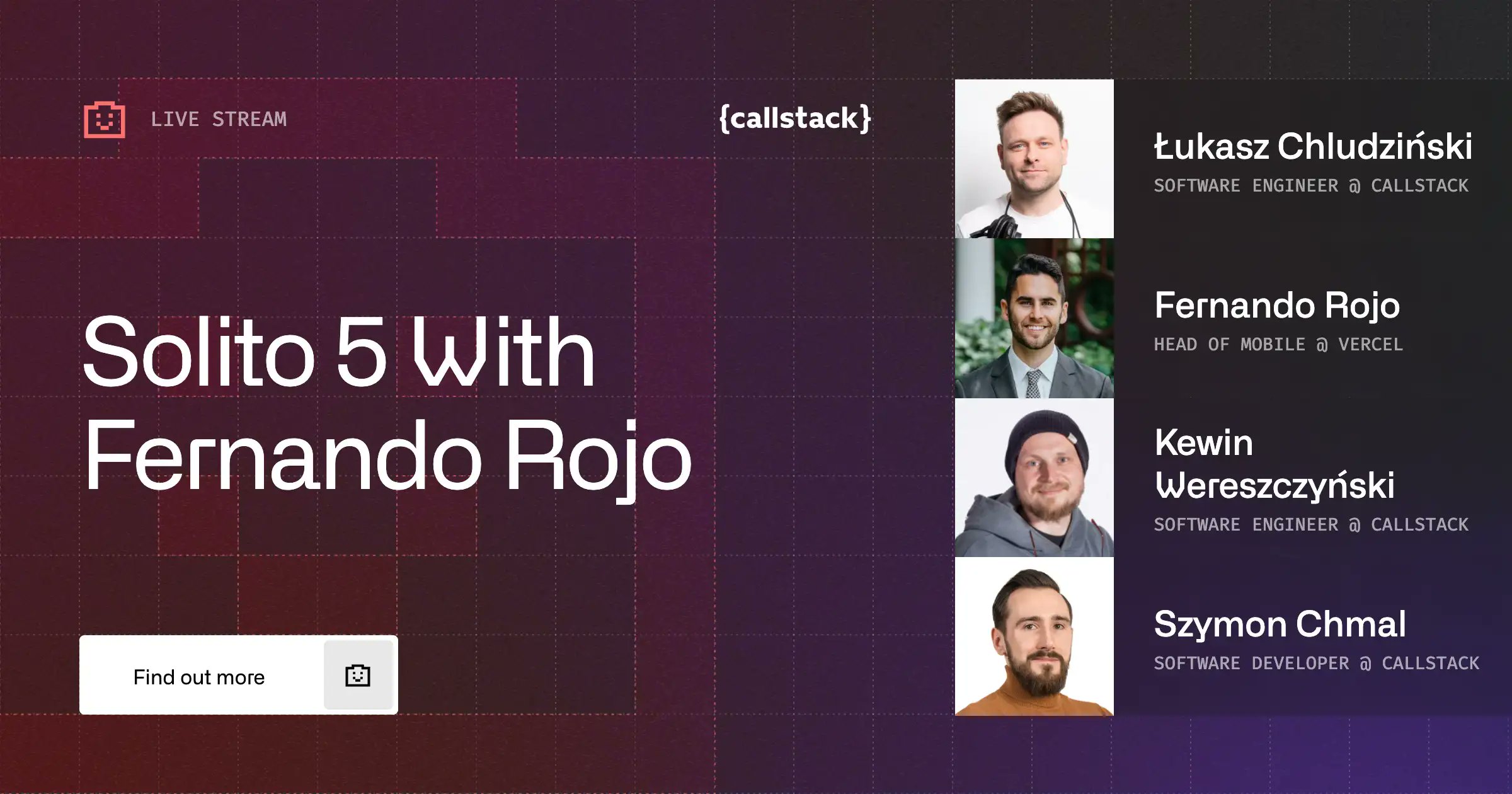 Q1w1N's tweet card. Join us on November 20 for a deep dive into Solito 5 with its creator, Fernando Rojo, and the Callstack team.