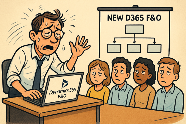 erpsoftwareblog's tweet card. Train-the-trainer fails when F&O core teams are only 50% allocated to projects. Learn when to hire D365 training contractors instead of burning out your team.