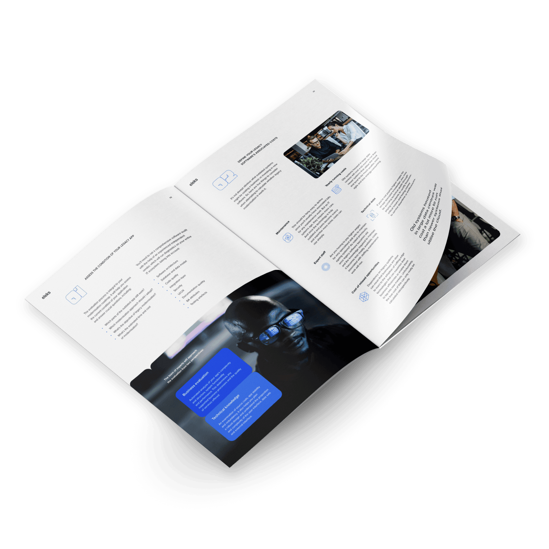 ELEKSSoftware's tweet card. Uncover effective strategies for modernizing legacy software in finance and banking, applicable across industries.