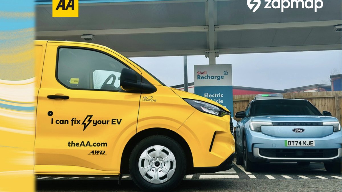zap_map's tweet card. The UK’s largest motoring organisation, The AA, has formed a strategic partnership with Zapmap, the UK’s leading public charging app for electric vehicle...