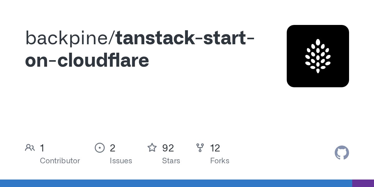 backpinelabs's tweet card. Contribute to backpine/tanstack-start-on-cloudflare development by creating an account on GitHub.