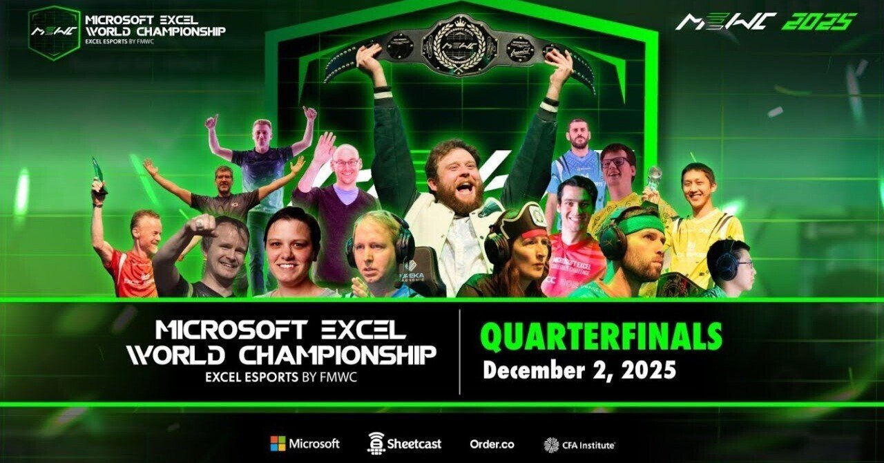 DaisukeYamadaJP's tweet card. ついさっきラスベガスで行われたExcel世界大会に出場しておりまして、興奮冷めやらぬうちに、と思い現地時間深夜3時40分に久しぶりにNoteを書いています。 Excelの世界大会？？という感じかと思いますが、せっかくの機会なので感想を書きたいと思います。 Excelの世界大会って一体何だ、、？ はい、まずそう思った方がほとんどかと思います。私もそうでした。 実際日本ではまだあまり認知されてい...