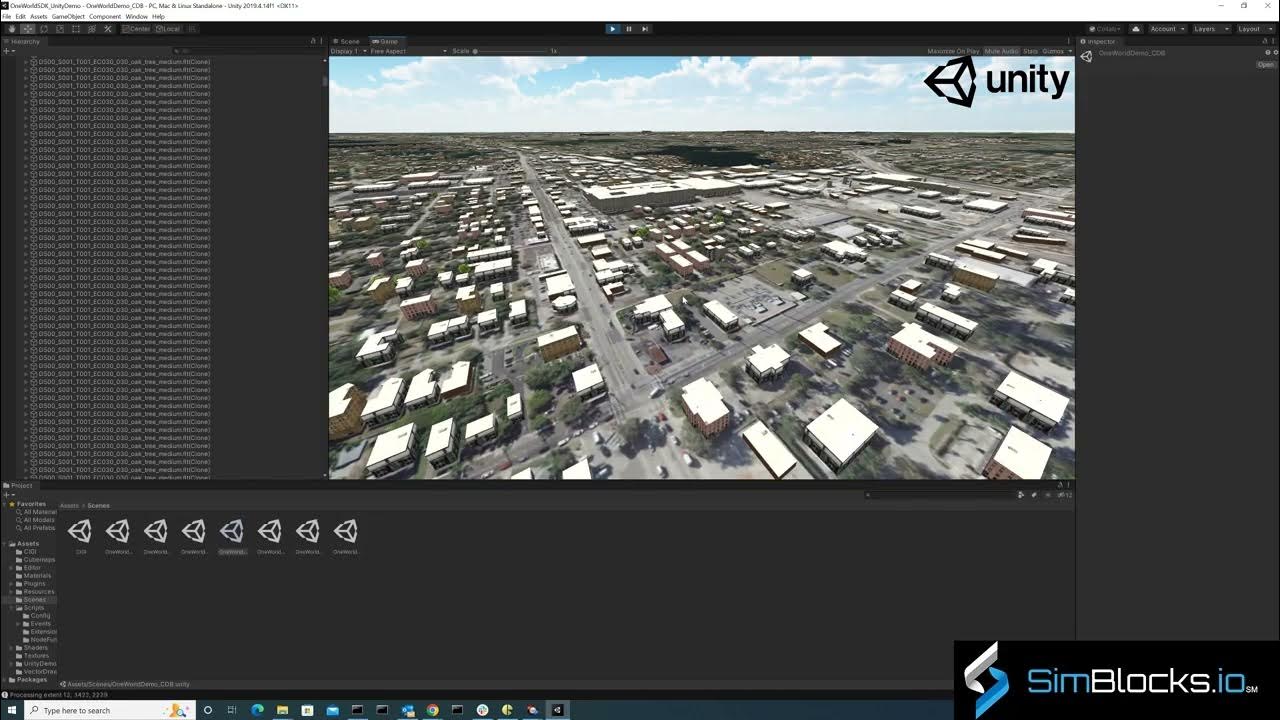 SimBlocks's tweet card. Orlando CDB in Unity