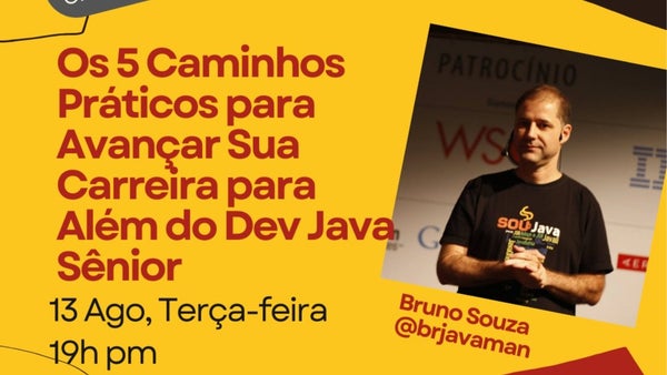 soujavaCampinas's tweet card. Fala comunidade! No dia 13 de Agosto teremos a presença ilustre do grande Bruno Souza, mais conhecido como @brjavaman em nossa comunidade SouJava Campinas! "Os 5 Caminhos