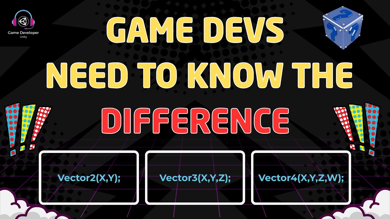 Game_Dev_Unity's tweet card. Unity Vectors EXPLAINED: When to Use Vector2, Vector3 & Vector4...