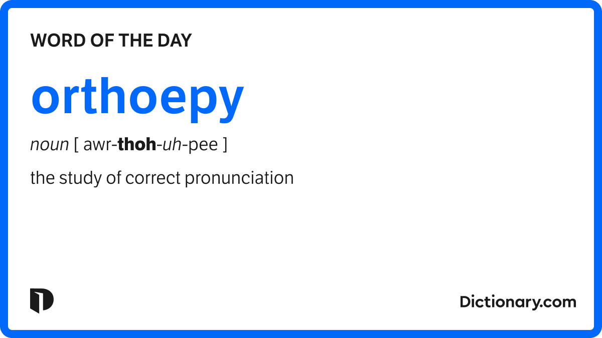 sympmarc's tweet card. The Word of the Day for November 26, 2025 is orthoepy. Find out the meaning of orthoepy and learn about its origin and uses!