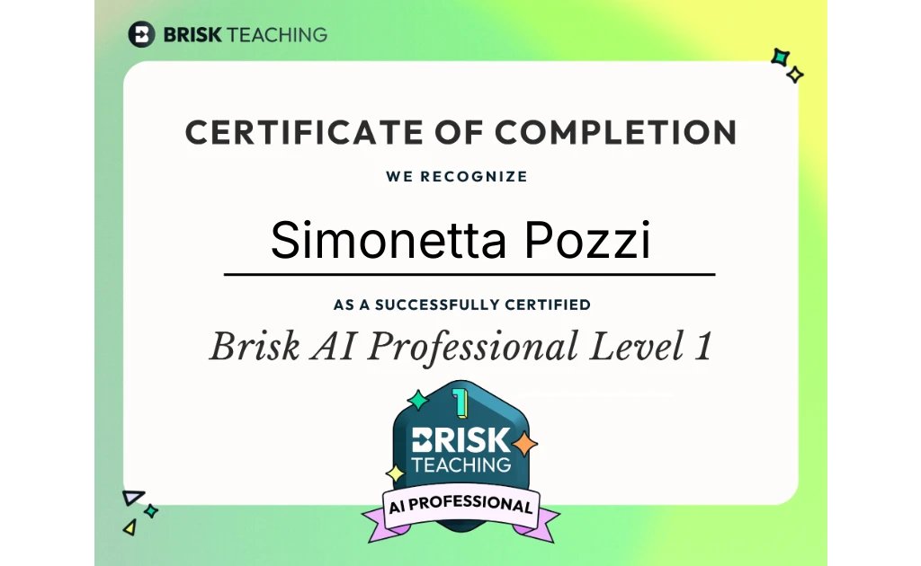 SIMO2's tweet card. https://ai-professional.briskteaching.com/
