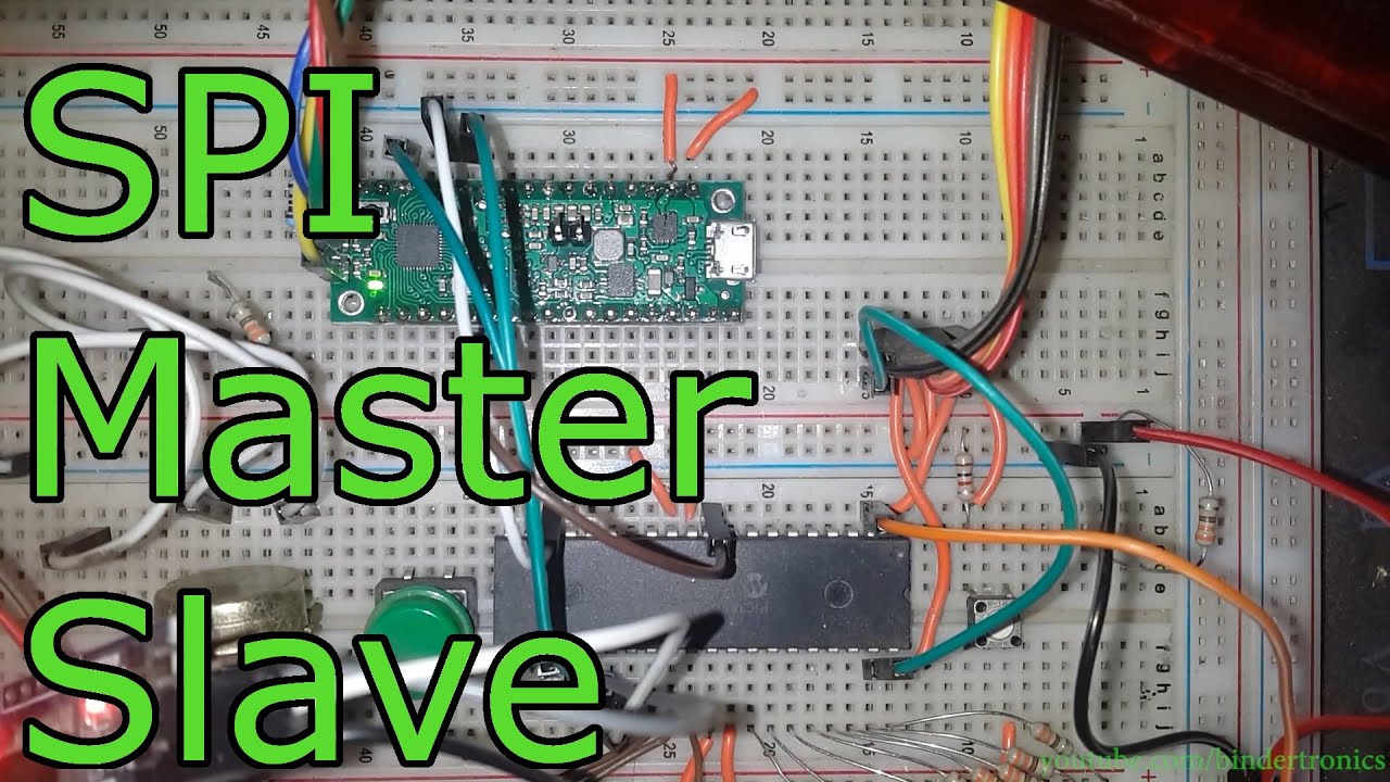 BinderTronics's tweet card. SPI Master & Slave Serial Peripheral Interface 🔴 PIC Microcontroller...