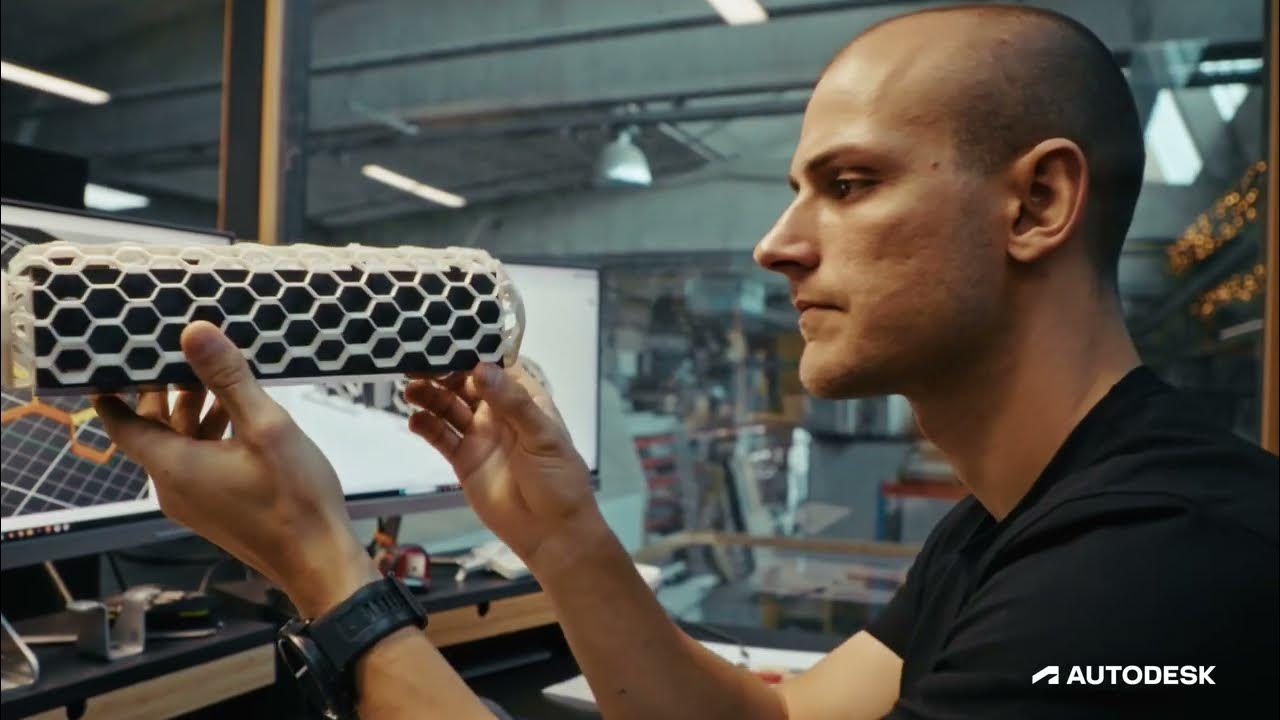 AdrianCaelius's tweet card. Autodesk Design & Manufacturing Showreel 2025