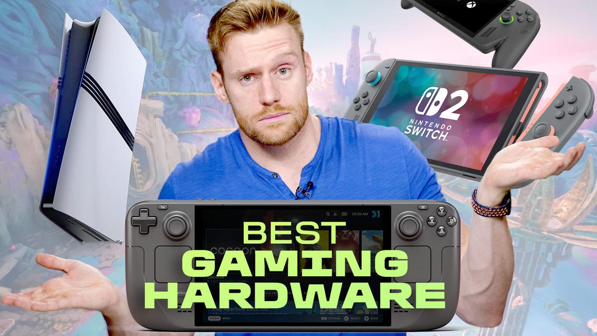 CNETNews's tweet card. Switch 2, PlayStation 5 Pro: The Best Gaming Hardware Available -...