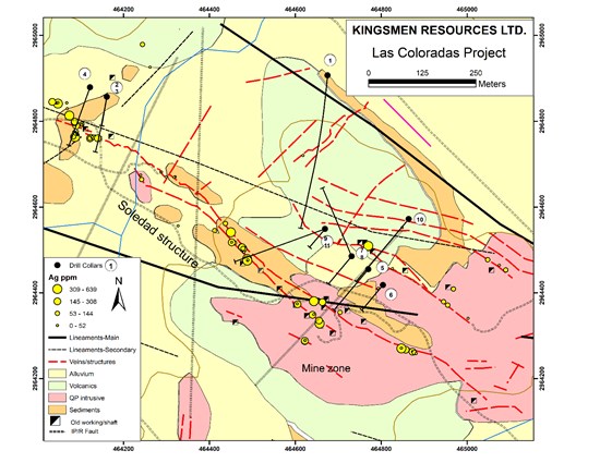 DrillAlert_Hub's tweet card. Kingsmen Drills a New Discovery of High Grade Silver and Gold Mineralization (931 g/t Silver...