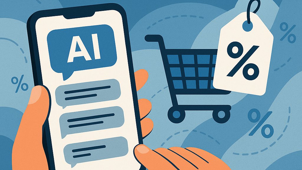 AIObserwator's tweet card. Badanie SMSAPI 2025 pokazuje, że niemal połowa Polaków sięga po AI podczas zakupów online. Co czwarta osoba prosi czat o pomoc w znalezieniu najlepszej ceny, ale obawy o prywatność, manipulacje...