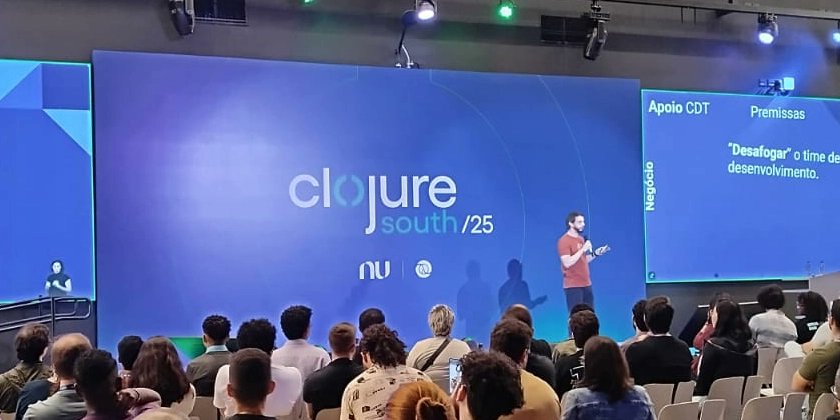 marciofrayze's tweet card. What is Clojure South? According to the official website: "Organized by Nubank, Clojure...