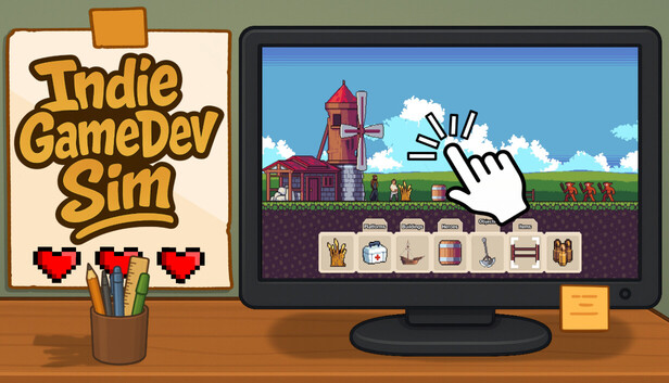 hij360's tweet card. Become an indie game developer. Create simple games for your clients. Be creative and succeed in this cozy, relaxing game.