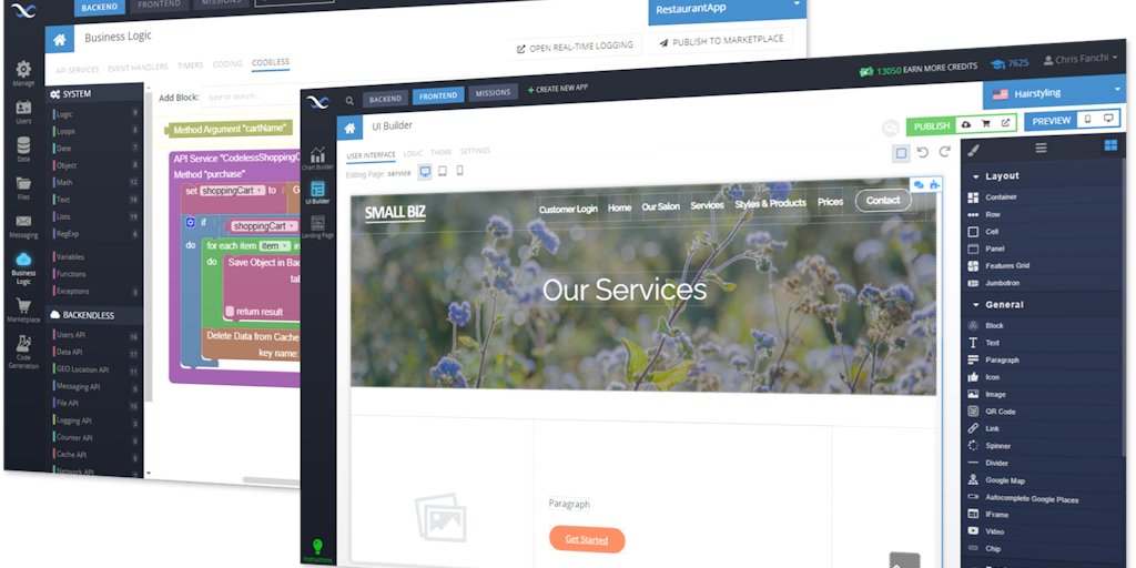 codemap_io's tweet card. Backendless is the all-in-one visual dev platform to build full-stack web & mobile apps 10x faster. Forget spending months on backend code - Backendless handles it for you with drag & drop tools &...