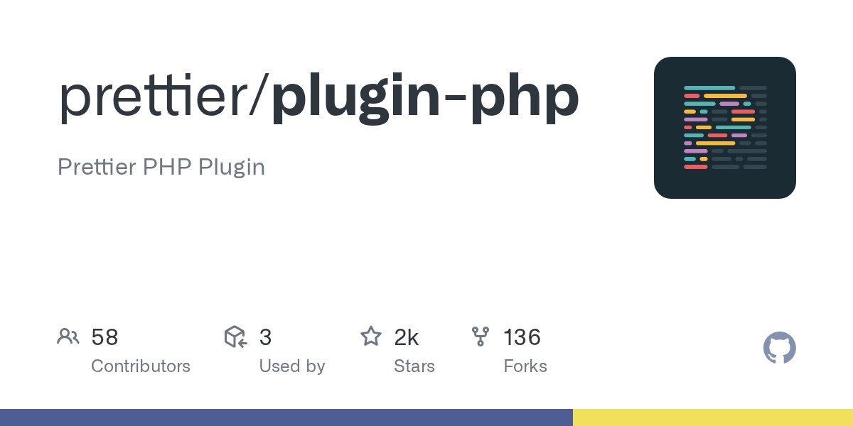 wesbos's tweet card. Prettier PHP Plugin. Contribute to prettier/plugin-php development by creating an account on GitHub.