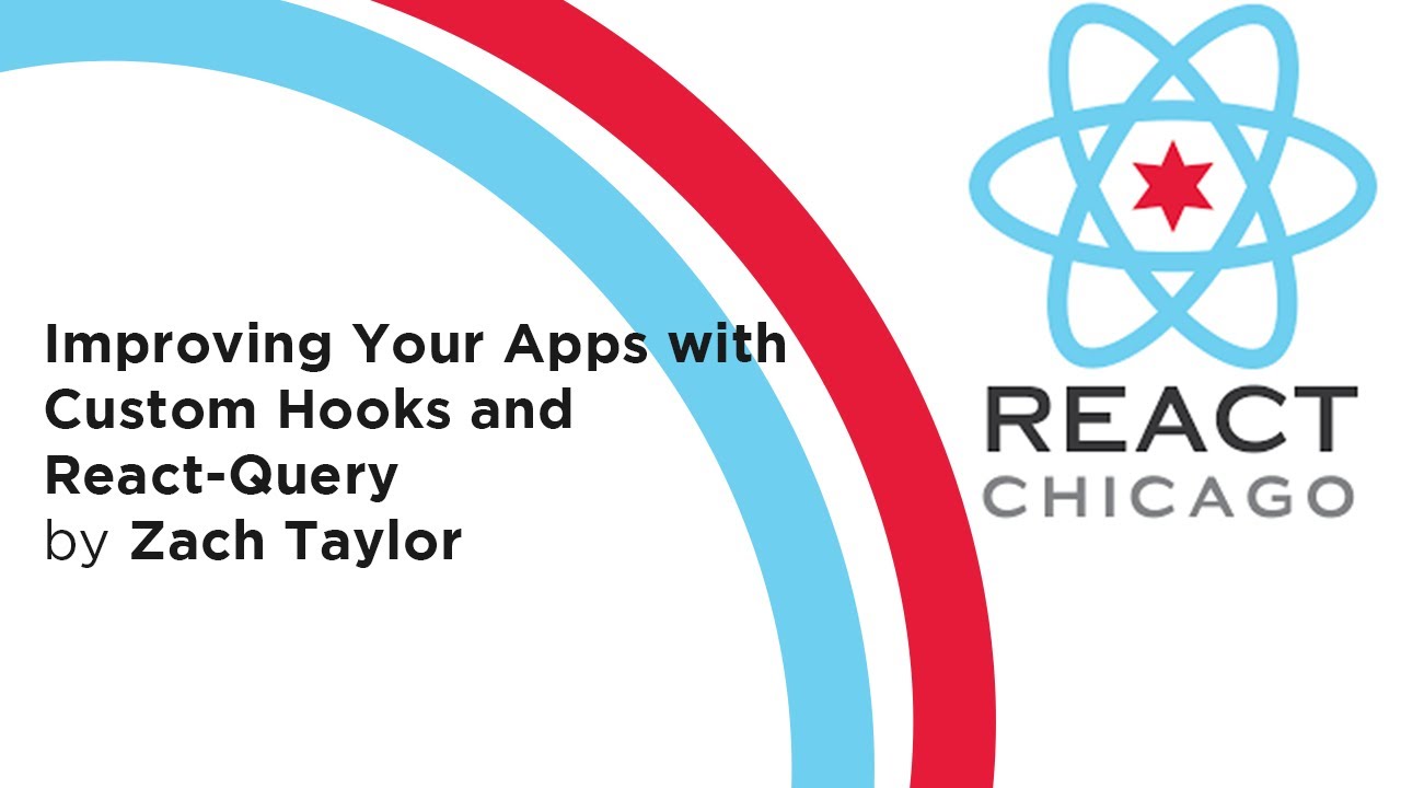 _zachdtaylor's tweet card. React Chicago Mar2021 - "Improving Your Apps with Custom Hooks and...