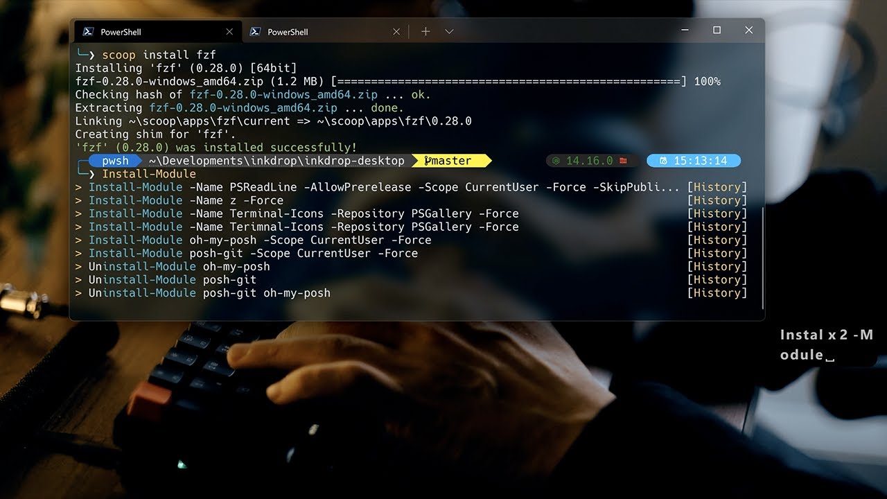 AxCoder's tweet card. How to set up PowerShell prompt with Oh My Posh on Windows 11