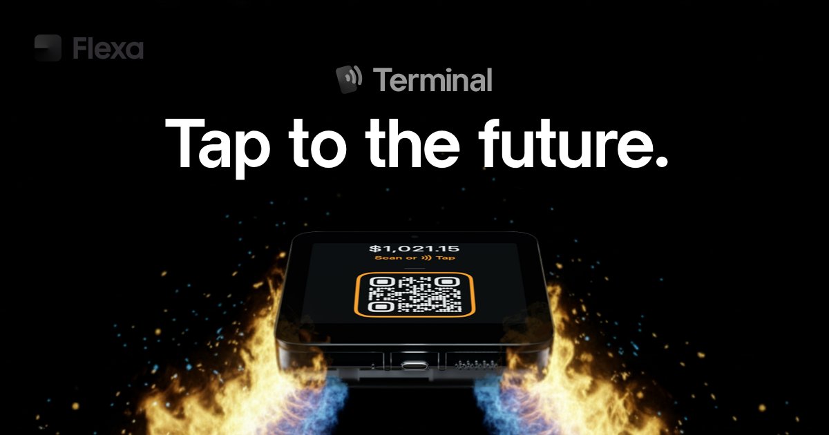 dannymccb's tweet card. It's time for a new take on point-of-sale. Flexa Terminal is the fast, delightful new way to accept payments from your customers using crypto. It’s the future of money we’ve all been waiting for.