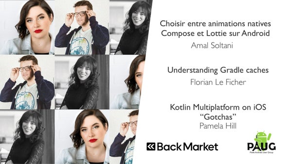 ParisAndroidUG's tweet card. C'est parti pour un nouveau Meetup plein d'énergie à Paris l**e 24 novembre 2025** ! **Un grand merci à Back Market pour leur accueil!** Animations, Gradle et tips de déve