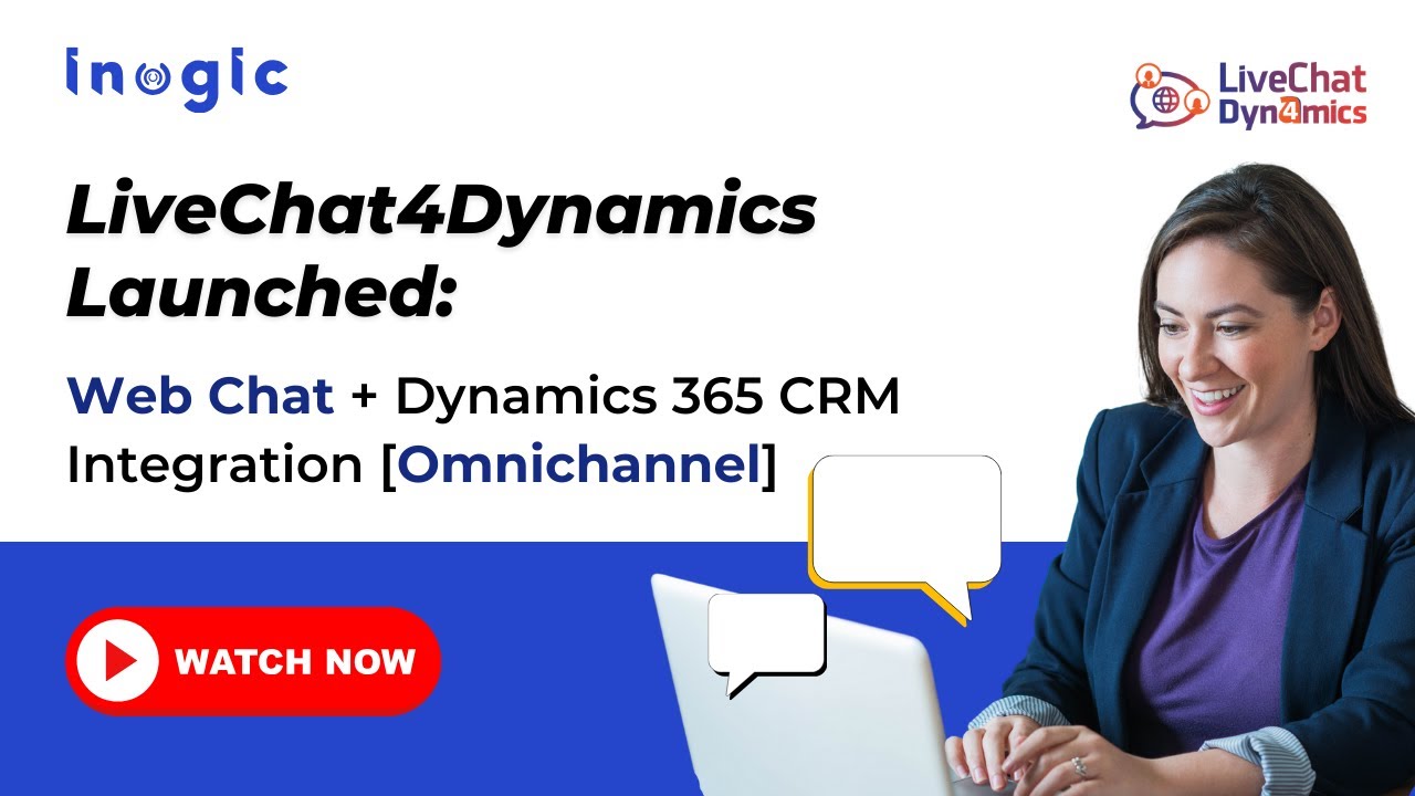 inogic's tweet card. LiveChat4Dynamics Launched Web Chat + Dynamics 365 CRM Integration...