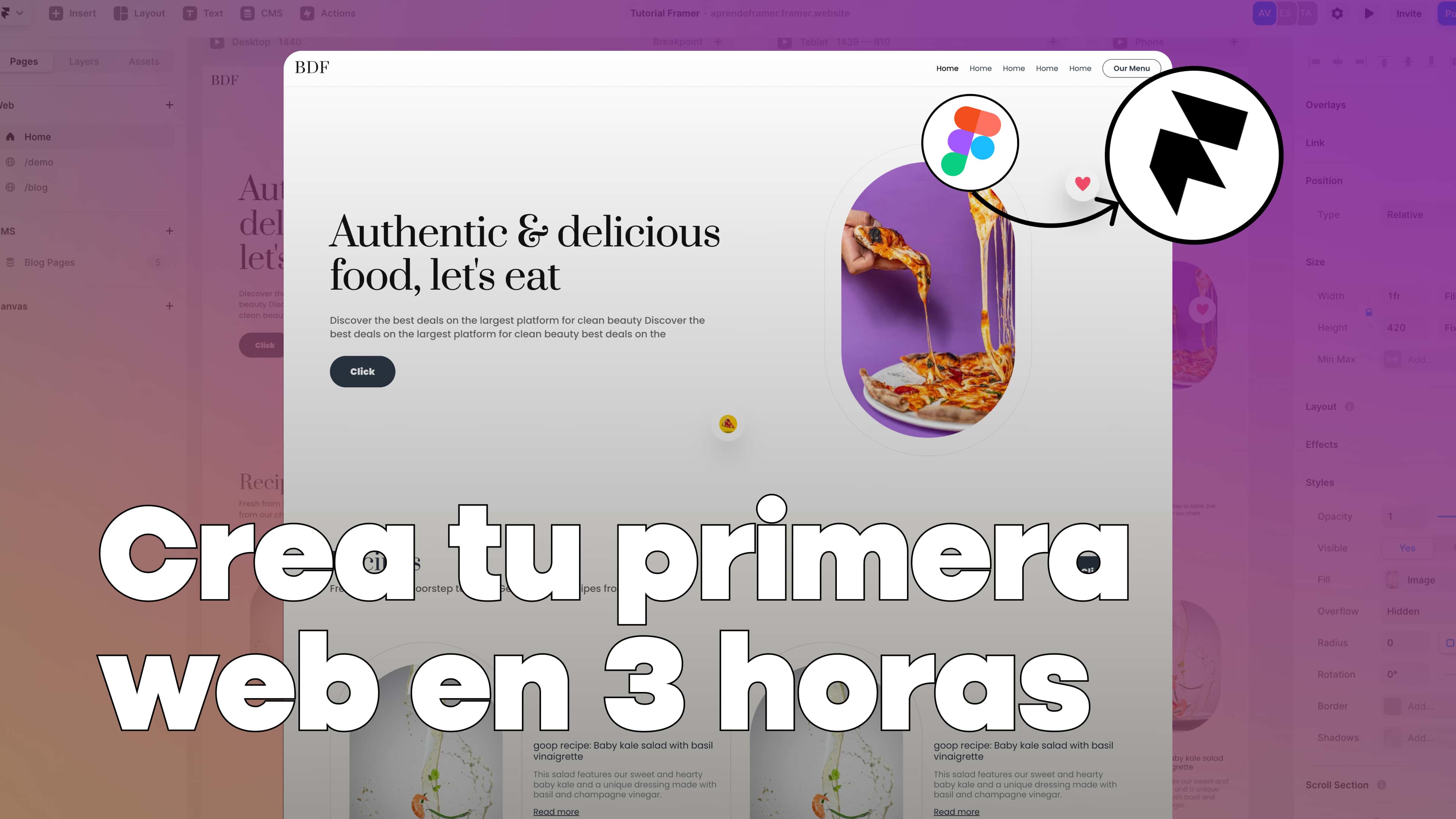 nibecs's tweet card. ¿Quieres aprender a crear una web real con Framer, sin código y sin tener que saber programar? ¡Hazlo con este curso de introducción gratis en solo 3 horas!