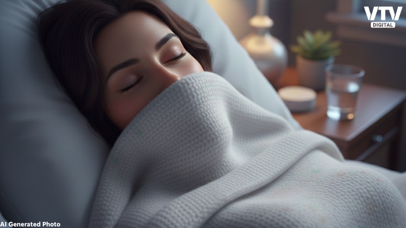 VtvGujarati's tweet card. શિયાળામાં ઓઢીને ઊંઘતા લોકોએ ચેતી જવાની જરૂર છે. કેમ કે તે સ્વાસ્થ્ય માટે હાનિકારક સાબિત થઇ શકે છે. ચાલો આપણે આ વિષે વિસ્તારથી જાણીએ.