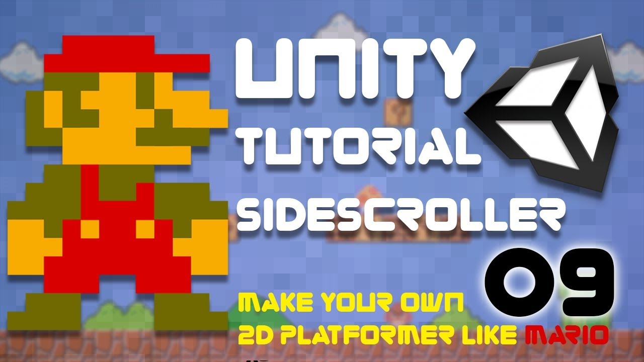 GameDevTogether's tweet card. Unity Tutorial - 2D Side Scroller (Super Platformer Bros) Episode 9 -...