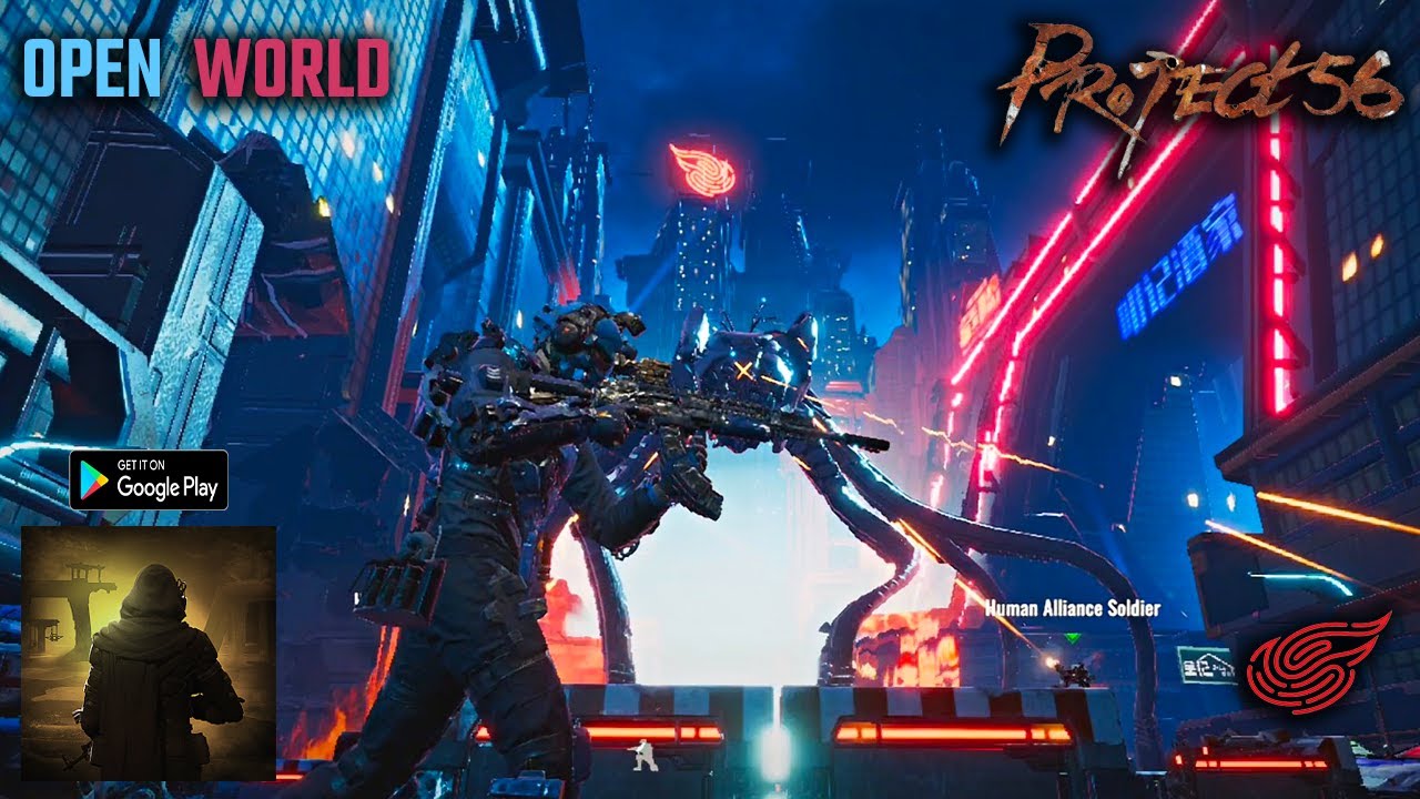 TighanaYT's tweet card. Project 56 Open World Android Gameplay