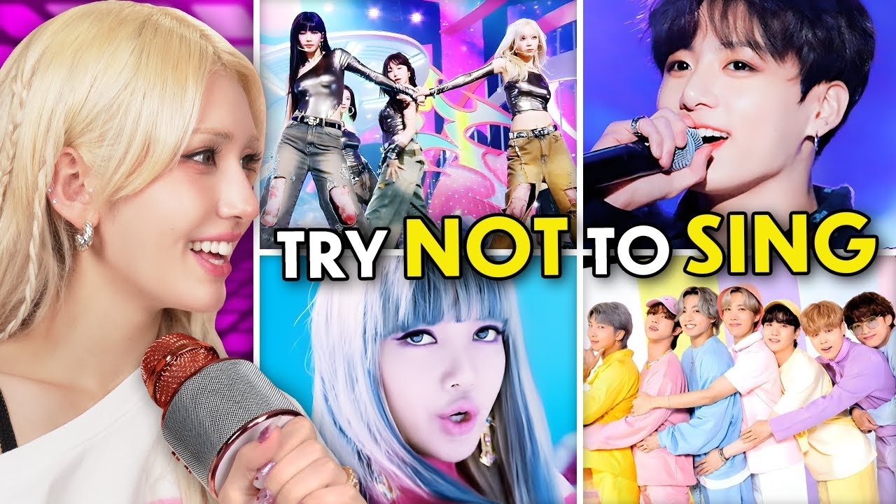 somi_official_'s tweet card. Try Not To Sing - Iconic K-Pop Songs (ft. JEON SOMI)