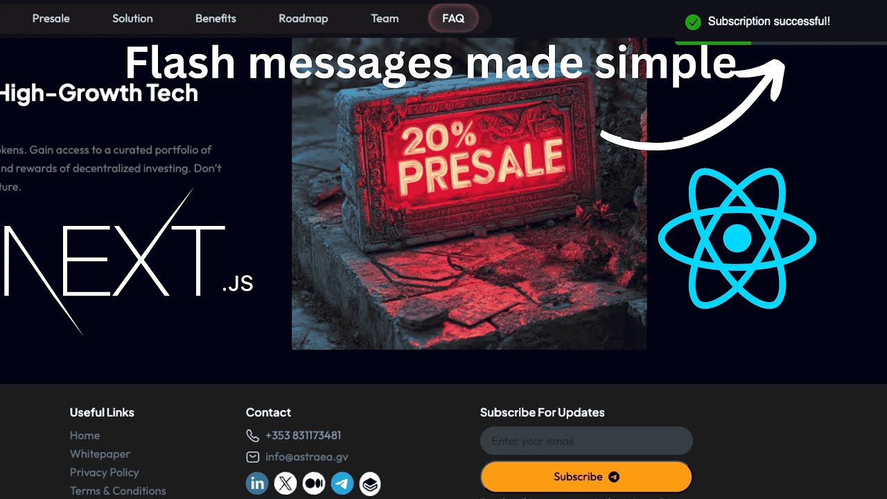 RicardsTaujenis's tweet card. Effortless Global Flash Messages in Next.js – Quick Setup