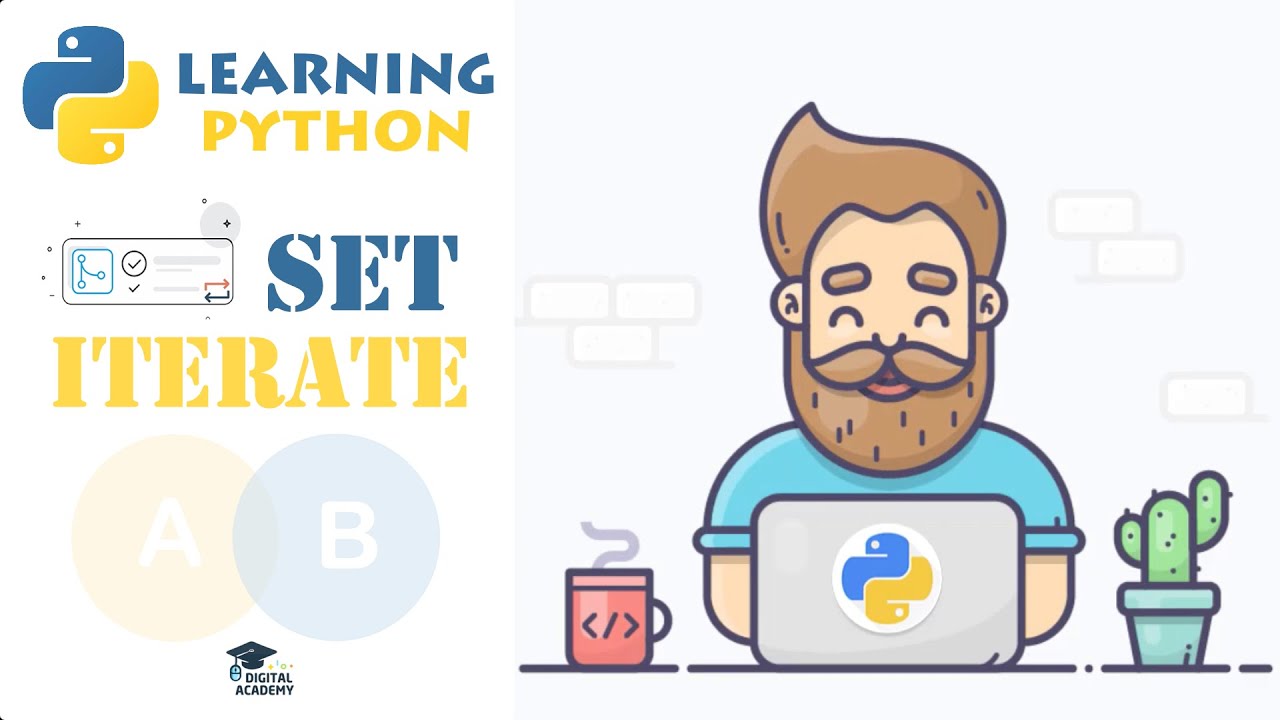 DigitalAcademyy's tweet card. Iterate through the Items of a Set in Python (FOR Loops) - Python...
