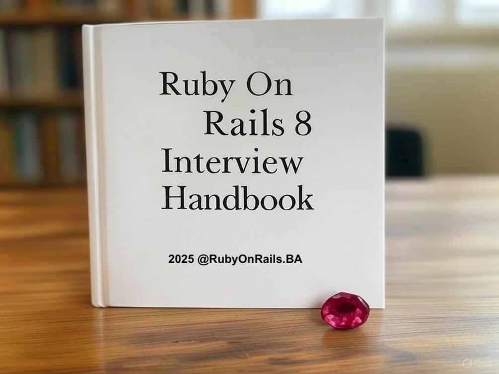interviewbible's tweet card. The Free Ruby on Rails 8 Interview Handbook is your small guide about Rails 8 for job interviews. This collection features 100 questions and detailed answers covering Rails 8's latest features and ...