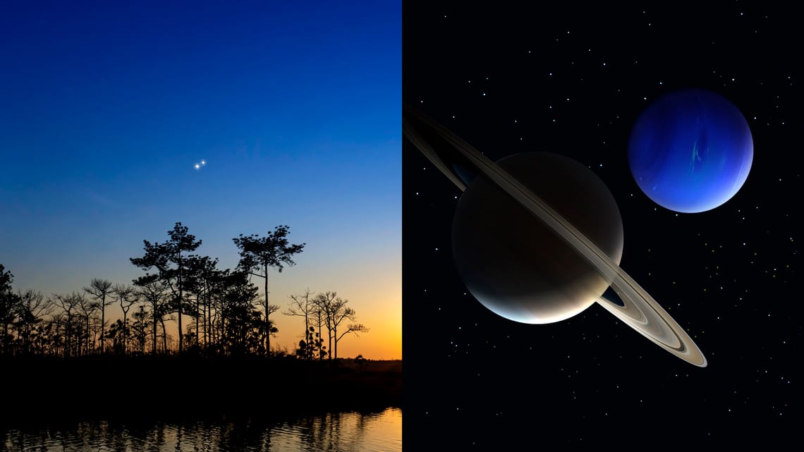 CarolynKWalker1's tweet card. See two planets side by side! Discover rare planetary events in 2026. Get dates, times, and viewing tips now!