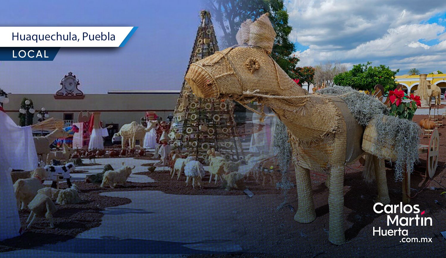 carlosmartinh's tweet card. El nacimiento monumental de Huaquechula expandirá su exhibición a tres municipios vecinos. A partir del 19 de diciembre, la exposición podrá ser visitada en Atzizihuacan, Tepeojuma y Tlapanala con el...