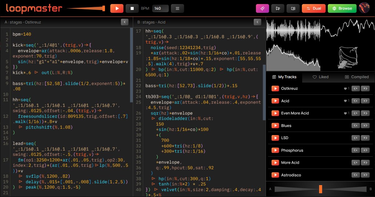 topickapp_com's tweet card. Create music with code in real-time.